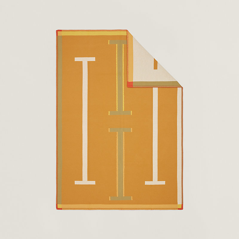 HERMES-PARIS Hロゴブランケット HERMES-PARIS Hロゴブランケット